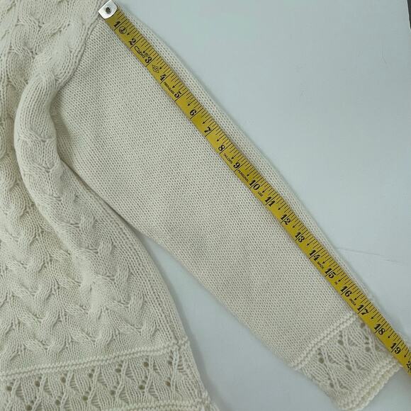Anthropologie Elsamanda Women's Cable Knit Sweater, Wool/Alpaca Blend, Sz. M - Picture 9 of 11